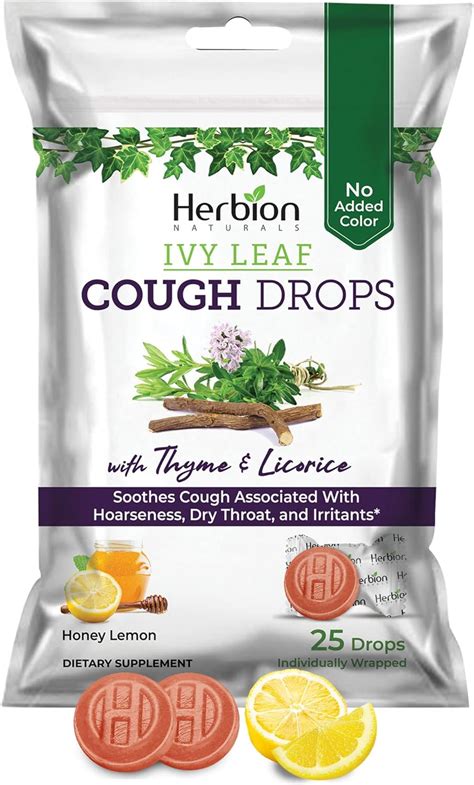 Herbion Naturals Cough Drops With Ivy Leaf Thyme And Licorice Extracts