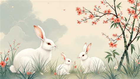 serene spring bunnies image bunnies rabbits spring