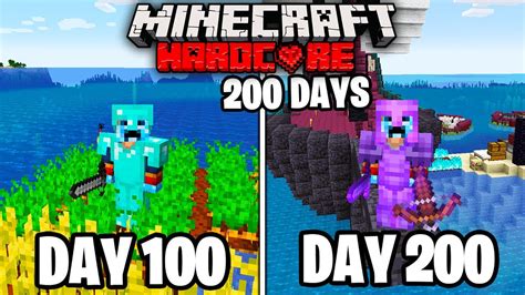 I Survived 200 Days Of HARDCORE Minecraft Minecraft Videos