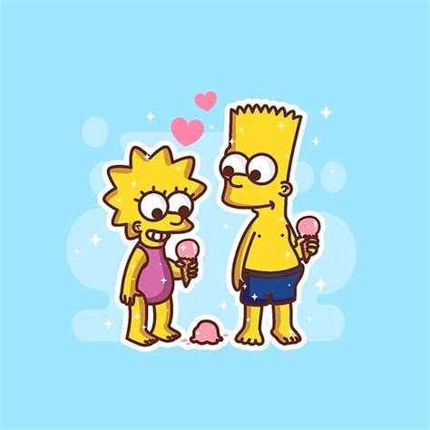 Omg We Love The Simpsons So Cute ️this Illustration Of Bart And