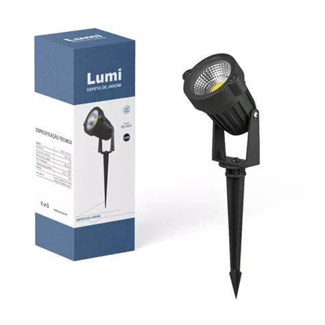 Kit 4 Luminária Espeto De Jardim Refletor Led Lumi 3w Bivolt Prova