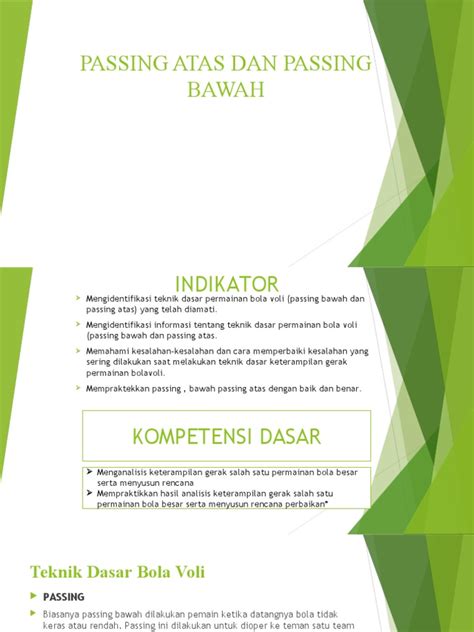 passing bawah  passing atas