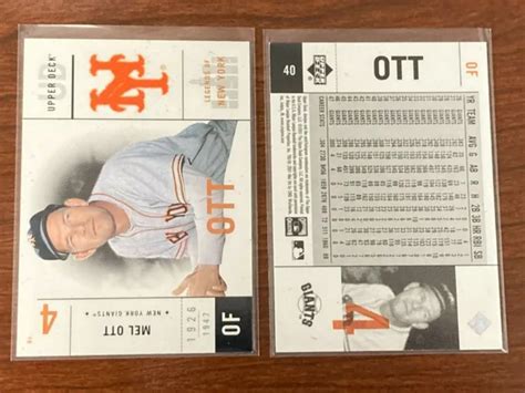 Carte Mel Ott Upper Deck Legends Of New York G Ants Eur