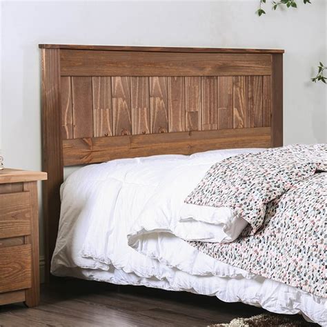 Furniture of America Howard Twin Panel Wood Headboard in Mahogany ...