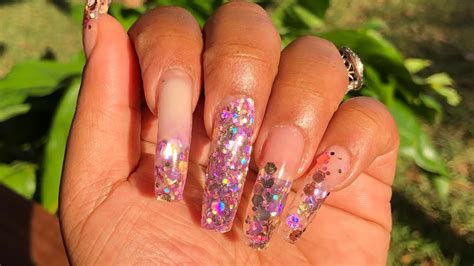 Encapsulated Glitter Polygel Nails With Dual Forms For Beginners Youtube