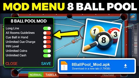 Ball Pool Mod Menu Con Monedas Y Billetes Lineas Largas God Mode