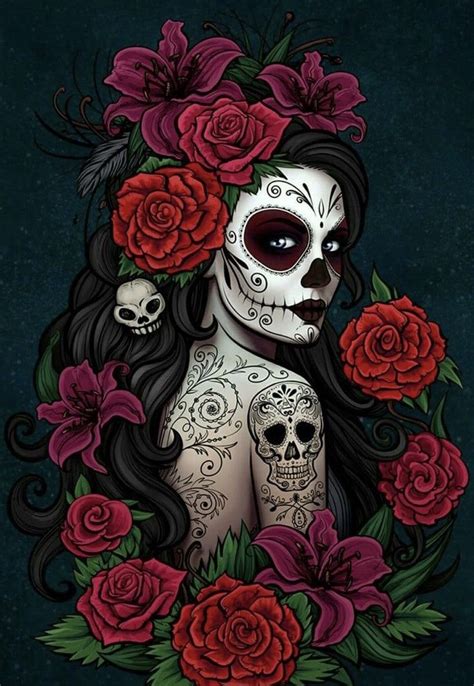 Pin By Kim Kilpatrick On Dia De Los Muertos Skull Artwork Skull