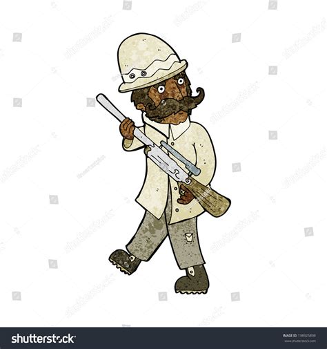 Cartoon Big Game Hunter Stock Illustration 198925898 Shutterstock