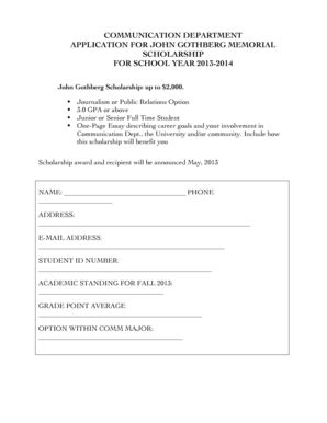 Fillable Online Csueastbay Communication Department Application