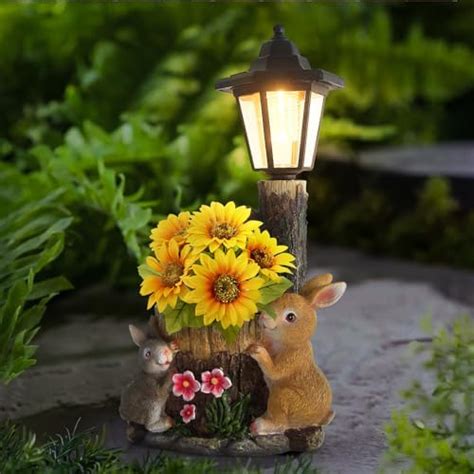 Amazon Bunny Statue For Solar Garden Decor Fairy Garden Outdoor