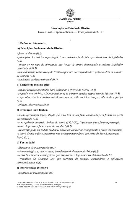 Exame Ied T Picos Introdu O Ao Estudo Do Direito Exame