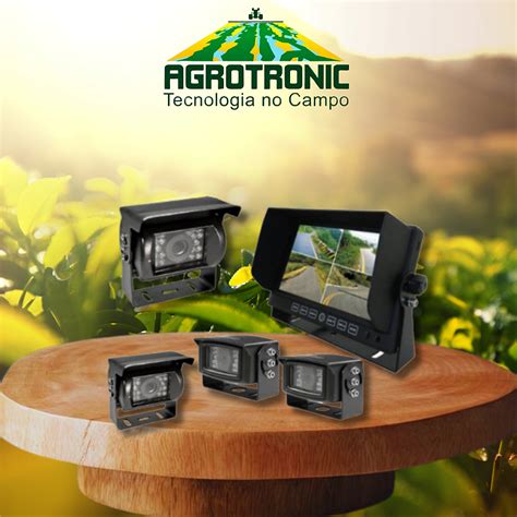 KIT MONITOR DE VIDEO AGRÍCOLA 4 CÂMERAS Agrotronic Tecnologia