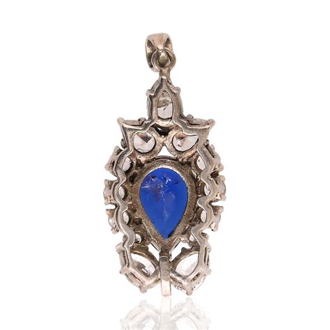 BLUE STONE COSTUME PENDANT
