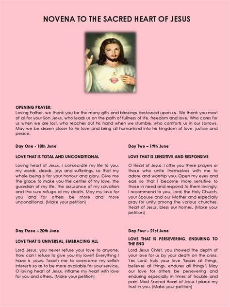 Novena To The Sacred Heart of Jesu1 PDF | PDF | Assurance (Theology) | Love