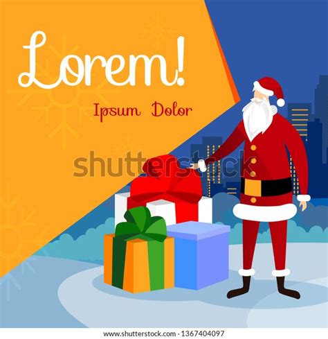 Santa Claus Coming Town Christmas Greeting Stock Vector Royalty Free 1367404097 Shutterstock