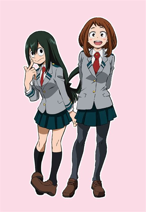 Boku No Hero Academia Tsuyu Asui Uraraka Ochako Anime My