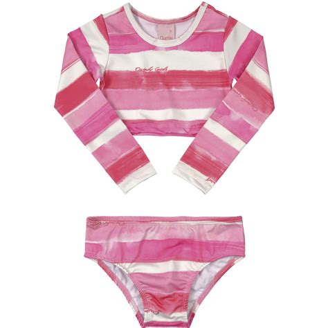 Quimby Pink fehércsíkos tini lány bikini Ruhafalva