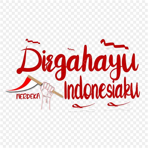 Indonesia Letras Locales Día De La Independencia Dirgahayu PNG Letras