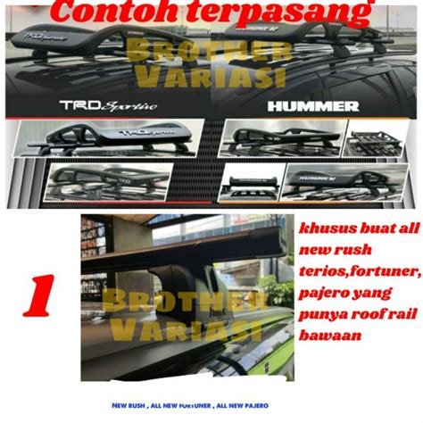 Jual Paket Rack Mobil TRD Sportivo Hummer Roof Rail Jepit Body 110 X 80