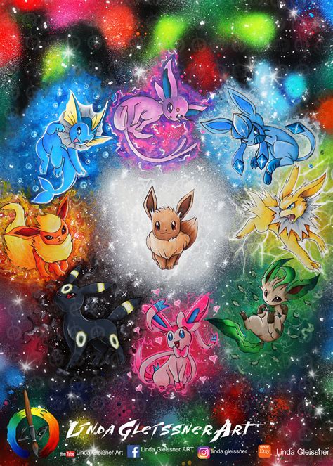 Pokemon Fanart - Eevee Evelutions by LindaGleissner on DeviantArt