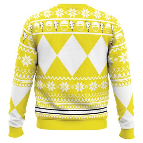 Mighty Morphin Yellow Ranger Power Rangers Ugly Christmas Sweater