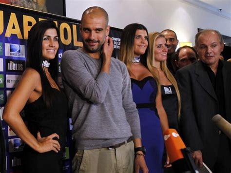 In Pictures Bayern Bound Pep Guardiola Handed A Female Entourage On A