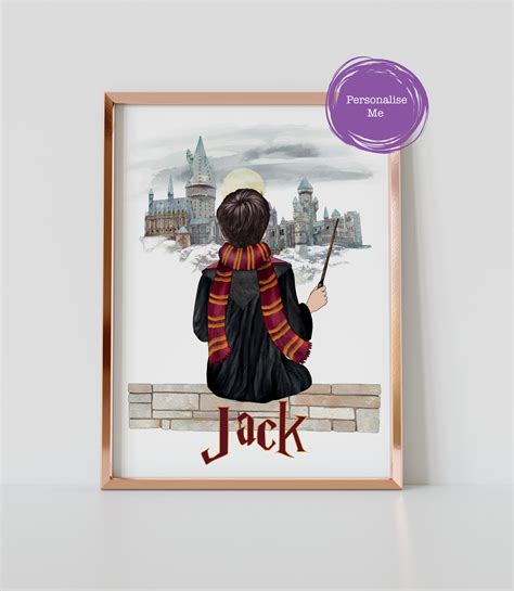 Personalised Harry Potter Print Harry Potter Fan Harry Etsy