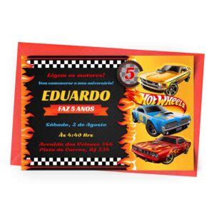Artes Convite Hot Wheels Gr Tis Para Editar E Imprimir