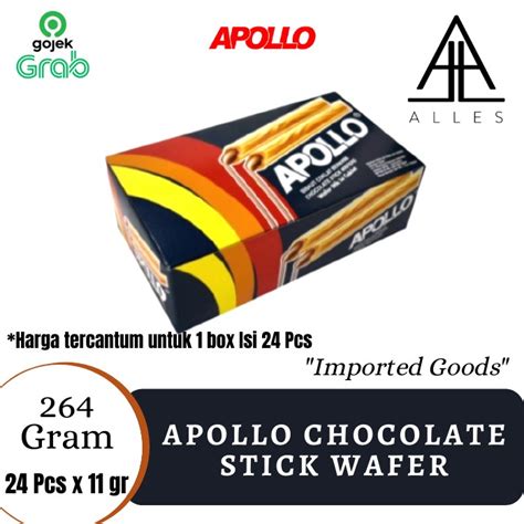 Jual Apollo Stick Wafer Coklat Biskuit Coklat Box Isi Gram