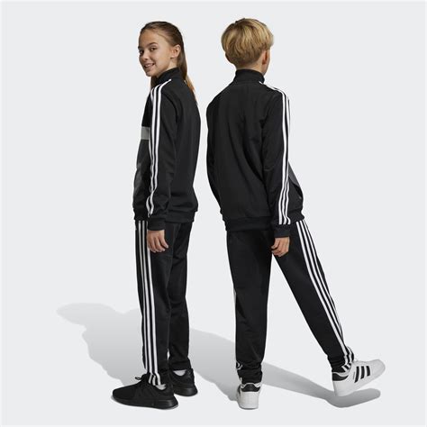 Adidas Essentials 3 Stripes Tiberio Track Suit Black Adidas Kw