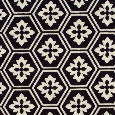 black and white geometric print cotton fabric 1 yard by pallavik