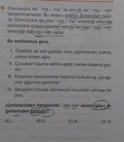 8 sınıf Türkçe fiilimsiler acill lütfen Eodev