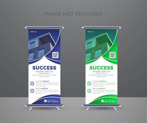 Plantilla De Dise O De Banner Enrollable Corporativo Vector Premium