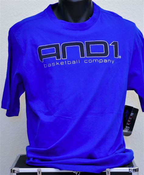 And1 Men Basketball Tee Shirt Short Sleeve Blue Logo Size S Nwt And1