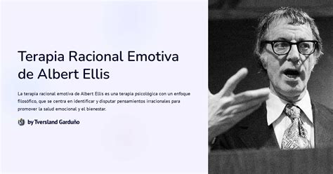 Terapia Racional Emotiva De Albert Ellis