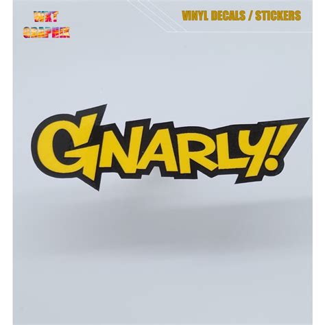 GNARLY Logo Sticker Vinyl Waterproof Glossy Laminated Shopee