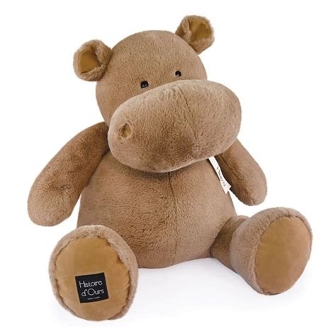 Peluche géante Hippopotame Beige sable HIP PIE Histoire d Ours