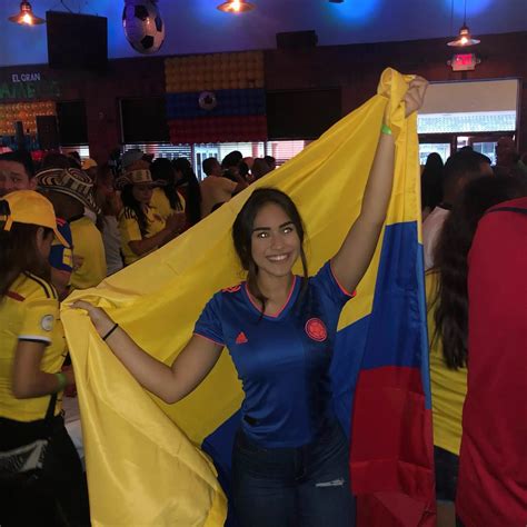 Columbian Babe At A Columbia Vs England Viewing Party Scrolller