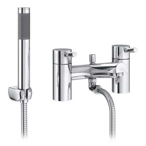 Ecodelux Round Bath Shower Mixer With Shower Kit Chrome Victorian