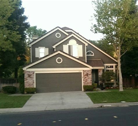 Dark Green With Brick House Exterior Outdoor Structures Brick