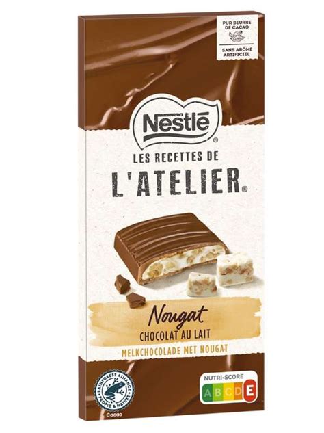 Chocolat au lait et nougat Les recette de l atelier Nestlé 140 g