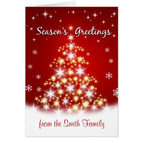 Seasons Greetings Personalized Christmas Cards