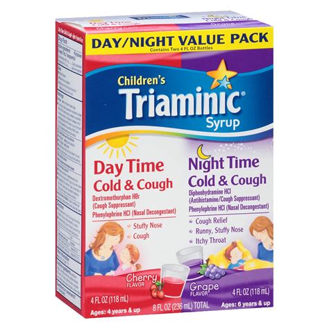 Triaminic Daytimenighttime Cough Cold Combo Pack Cherrygrape Walgreens