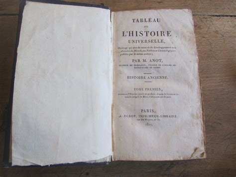 ANOT TABLEAU DE L HISTOIRE UNIVERSELLE HISTOIRE ANCIENNE 1817 EX