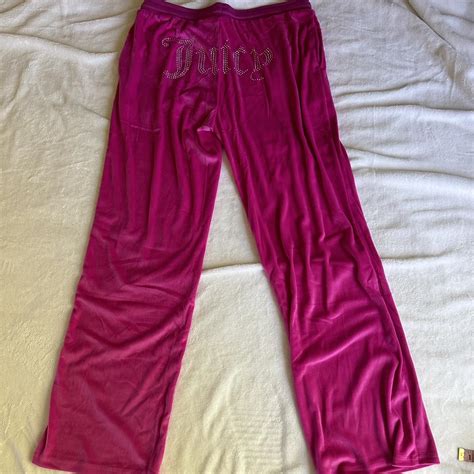 Juicy Couture Hot Pink Velour Drawstring Pants With Depop