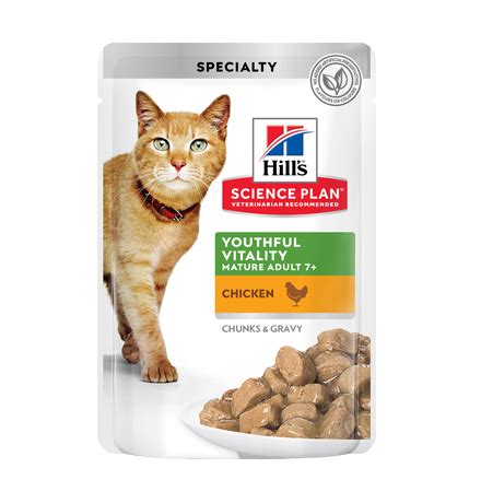 Hills Science Plan Youthful Vitality Feline 7+ Chicken паучи для ...