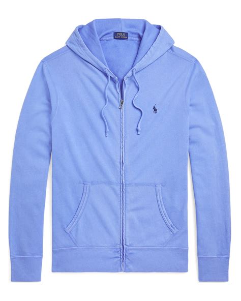 Polo Ralph Lauren Mens Spa Terry Zip Hoodie Harbour Island Blue Jacket