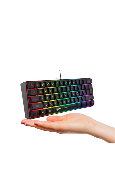 KARAQUA Red Switch Mini Rgb Oyun Klavyesi Gaming Mekanik 62 Tuşlu 18