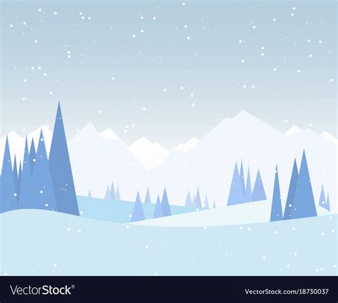 Winter forest Royalty Free Vector Image - VectorStock