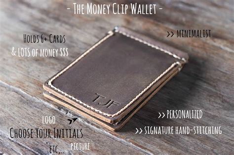 Money Clip Wallet Handmade Leather JooJoobs Original Design